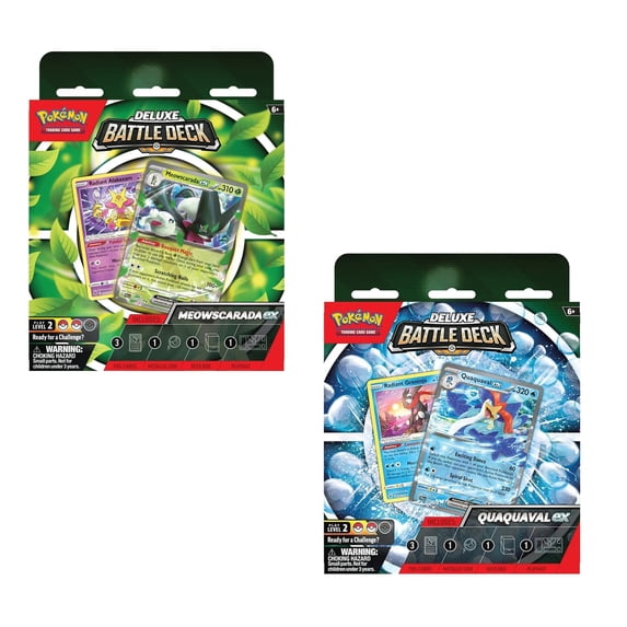 Pokemon Trading Card Game Quaquaval ex |Meowscarada ex Deluxe Battle Deck - Set of 2