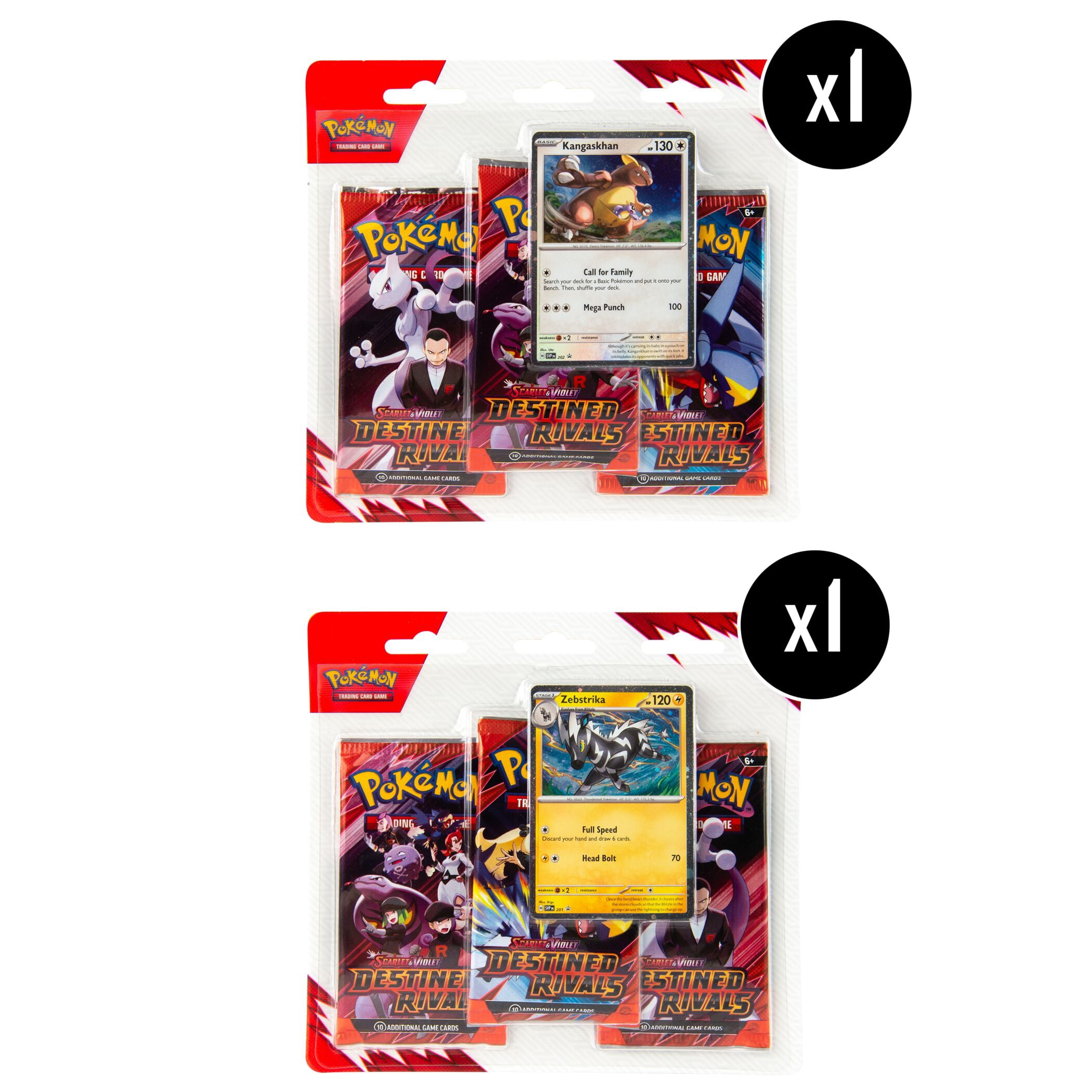 Pokemon Trading Card Game Scarlet & Violet 10 Destined Rivals 3Pk Blister 2-Pack Bundle