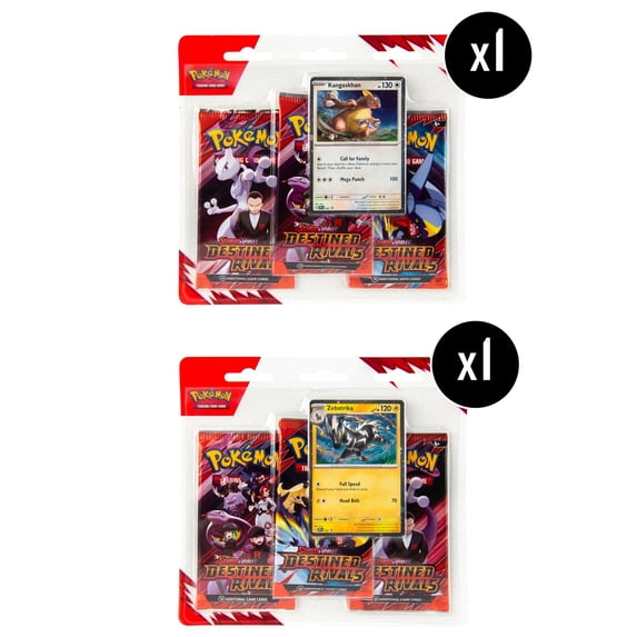 Pokemon Trading Card Game Scarlet & Violet 10 Destined Rivals 3Pk Blister 2-Pack Bundle