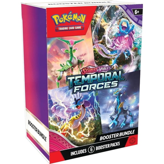 Pokemon Trading Card Game Scarlet & Violet Temporal Forces Booster Bundle, 6 Booster Packs