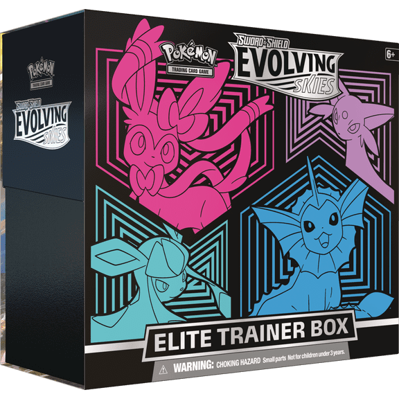 Pokemon Trading Card Games Evolving Skies Elite Trainer Box - Vaporeon Espeon Glaceon Sylveon