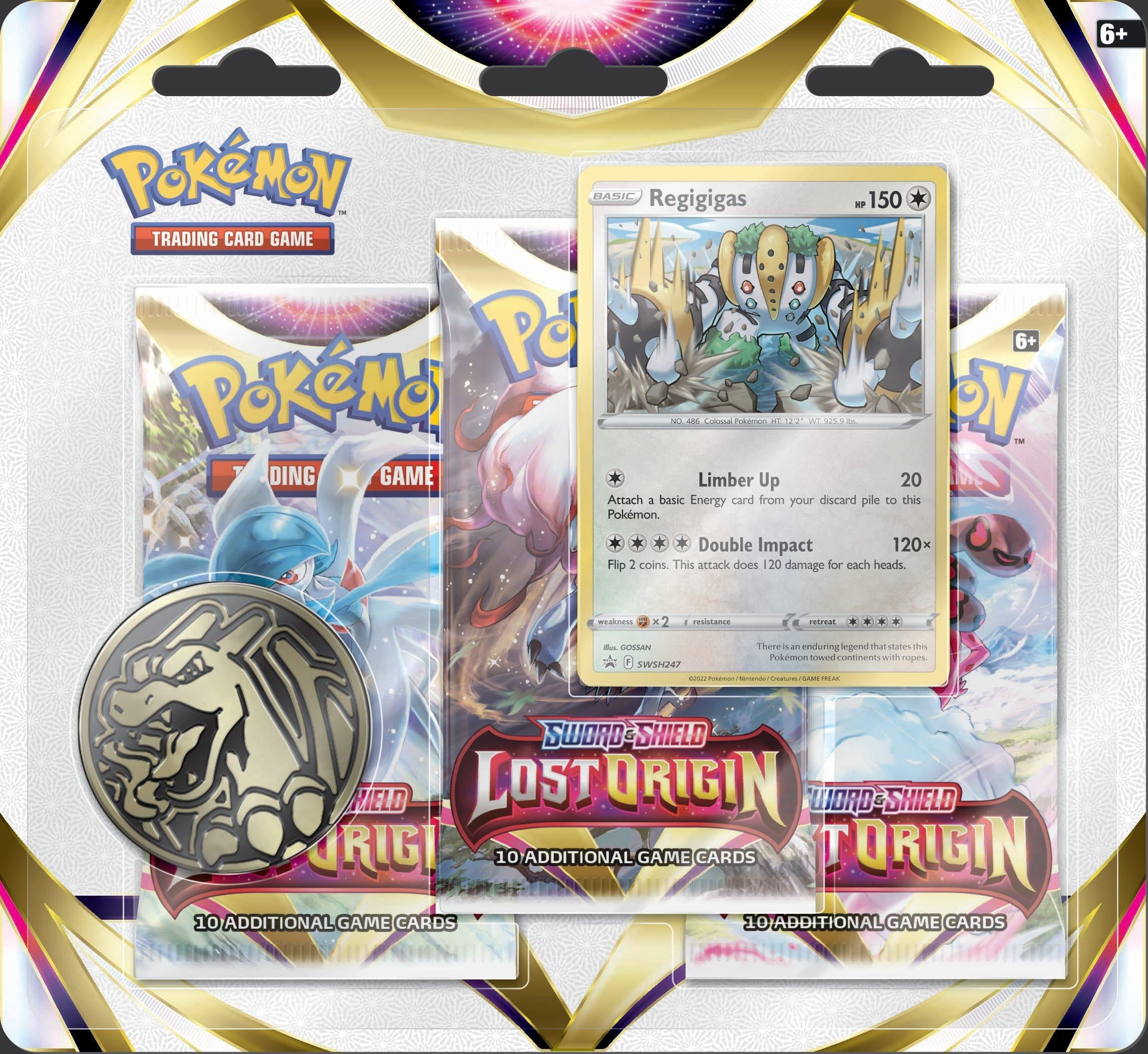 Pokemon Trading Card Games Lost Origin Regigigas 3PK Blister - 3 Sword &  Shield—Lost Origin booster packs 