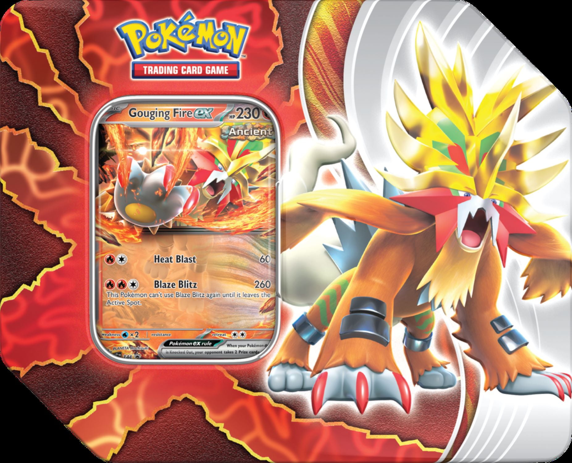 Pokemon Trading Card Games Paradox Destinies Tin - Gouging Fire Ex -  Walmart.com