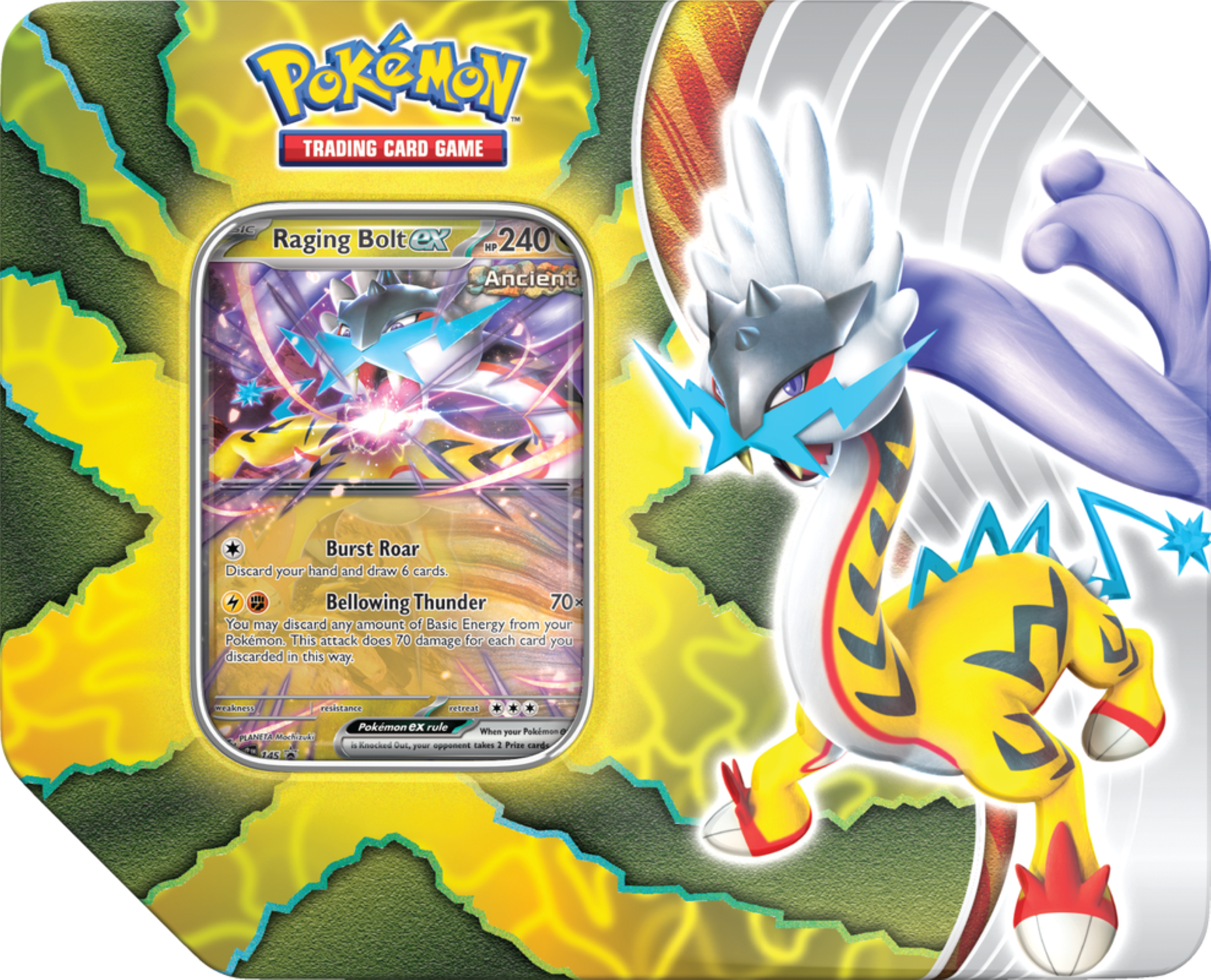 Pokemon Trading Card Games Paradox Destinies Tin - Raging Bolt Ex