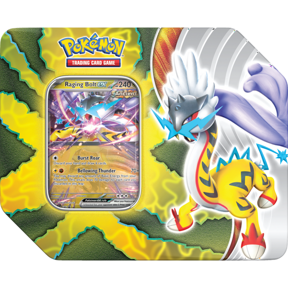 Pokemon Trading Card Games Paradox Destinies Tin - Raging Bolt Ex