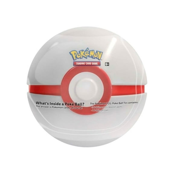 Pokemon Trading Card Games Poke Ball Tin with 3 packs Included - Premier Ball