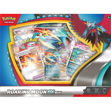 Pokemon Trading Card Games Roaring Moon Exo or Iron Valiant Ex Box 4 Booster Packs - Randomly Selected