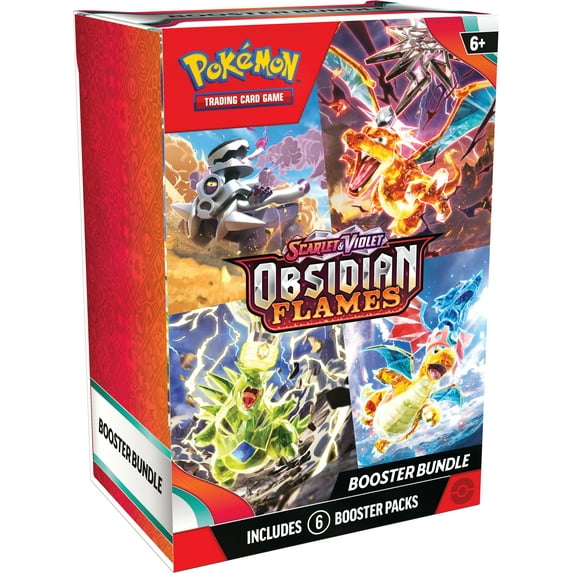 Pokemon Trading Card Games Scarlet & Violet 3 Obsidian Flames Booster Bundle - 6 Booster Packs from Pokémon Obsidian Flames!