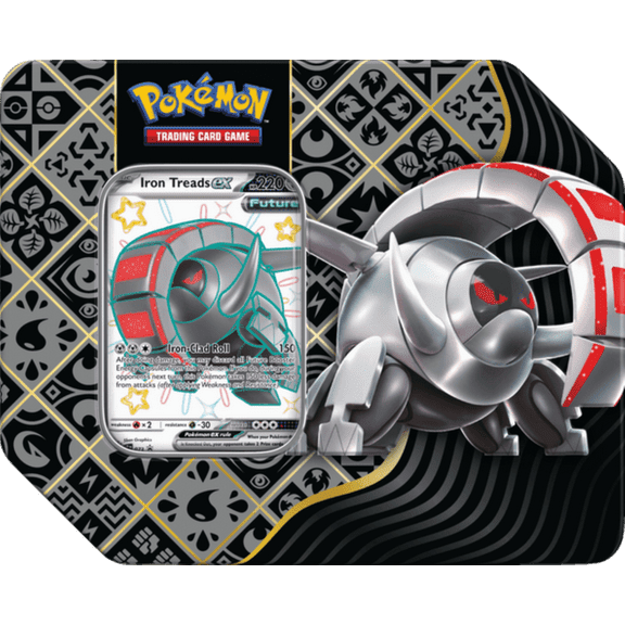 Pokemon Trading Card Games SV4.5 Paldean Fates Tin Iron Treads