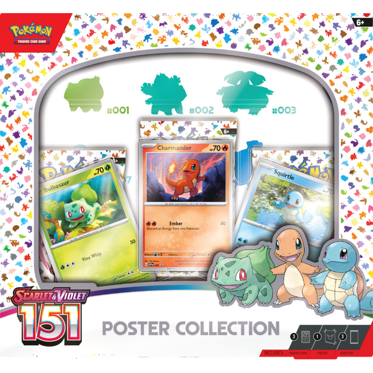 Pokemon Trading Card Games Scarlet & Violet 3.5 151 Poster Collection Box -  3 Pokemon TCG: Scarlet & Violet—151 booster packs 