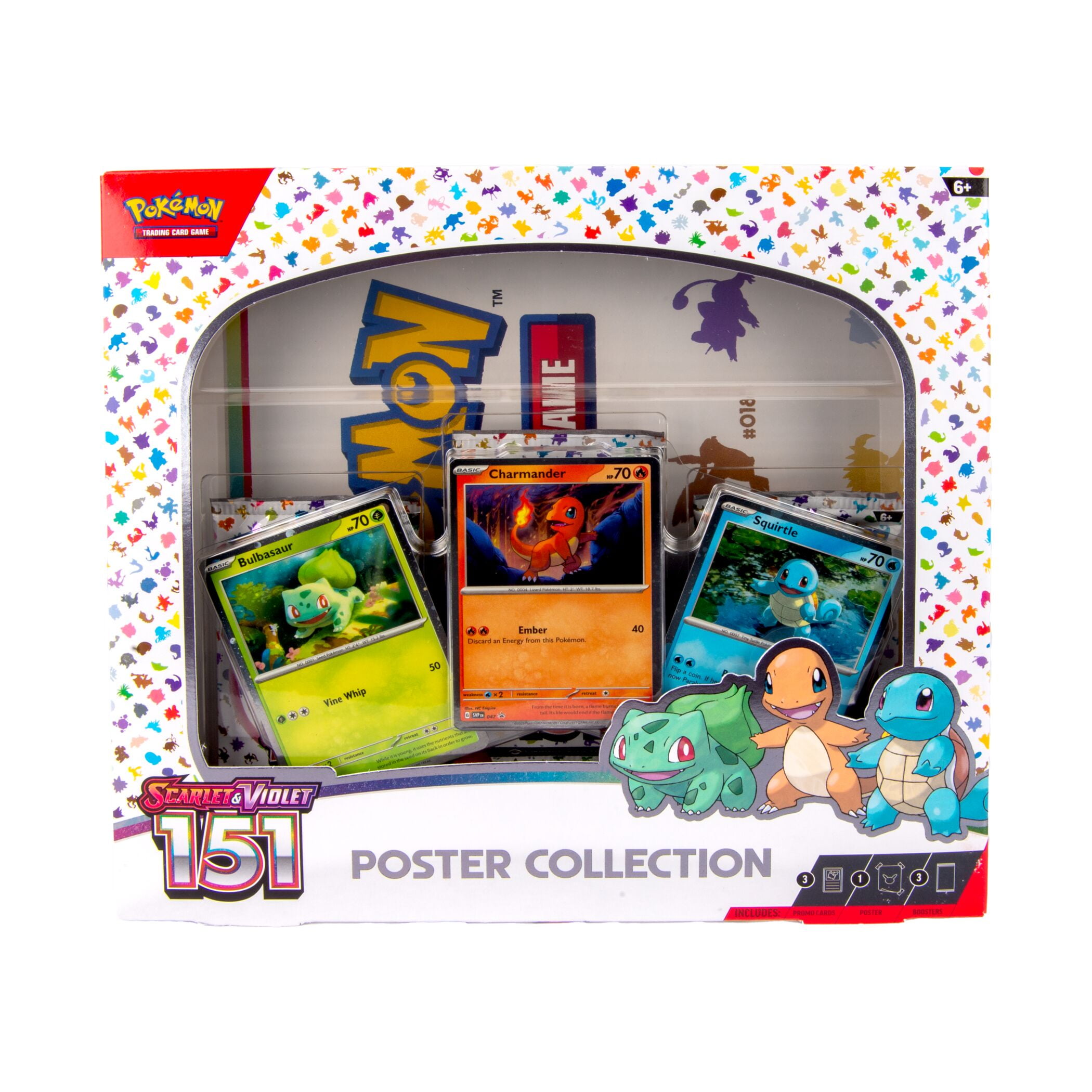 Pokemon Trading Card Games Scarlet \u0026 Violet 3.5 151 Poster Collection Box - 3 Pokemon TCG: Scarlet \u0026 Violet151 booster packs