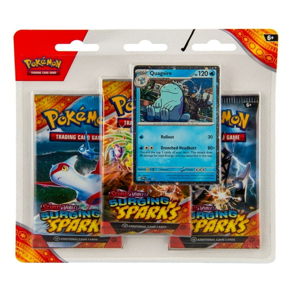 Pokemon Trading Card Games Scarlet & Violet 8 Surging Sparks 3Pk Blister Quadsire