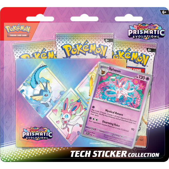 Pokemon Trading Card Games Scarlet & VioletPrismatic Evolutions Tech Sticker Collection Sylveon