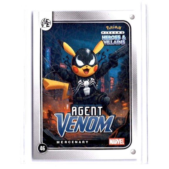 Pokemon Trading Card MARVEL/DC Agent Venom Pikachu PRIZM #46 2025