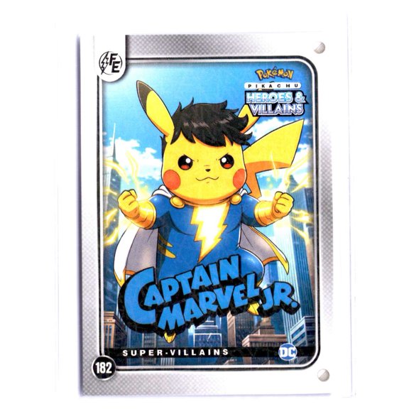 Pokemon Trading Card MARVEL/DC Pikachu Captain Marvel Jr. 2025 PRIZM #182