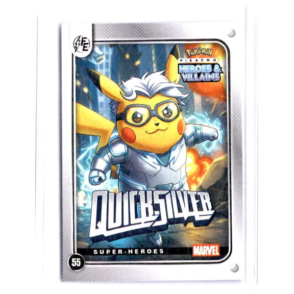 Pokemon Trading Card MARVEL/DC Pikachu Quicksilver PRIZM #55 2025