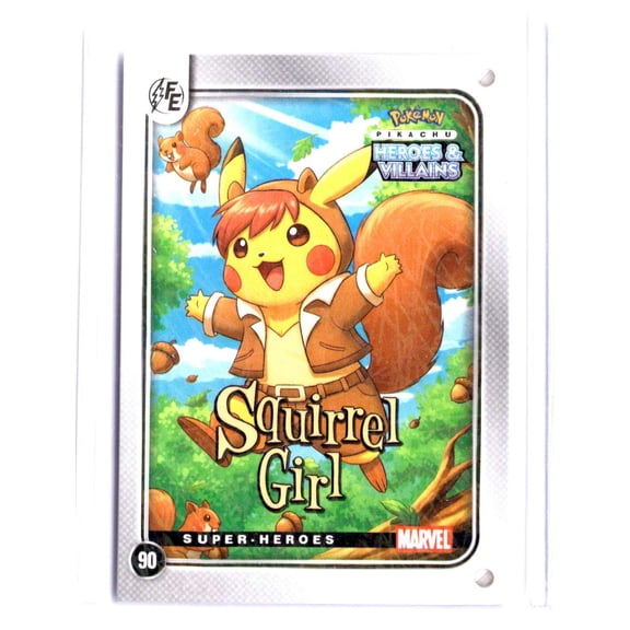 Pokemon Trading Card MARVEL/DC Pikachu Squirrel Girl PRIZM #90 2025