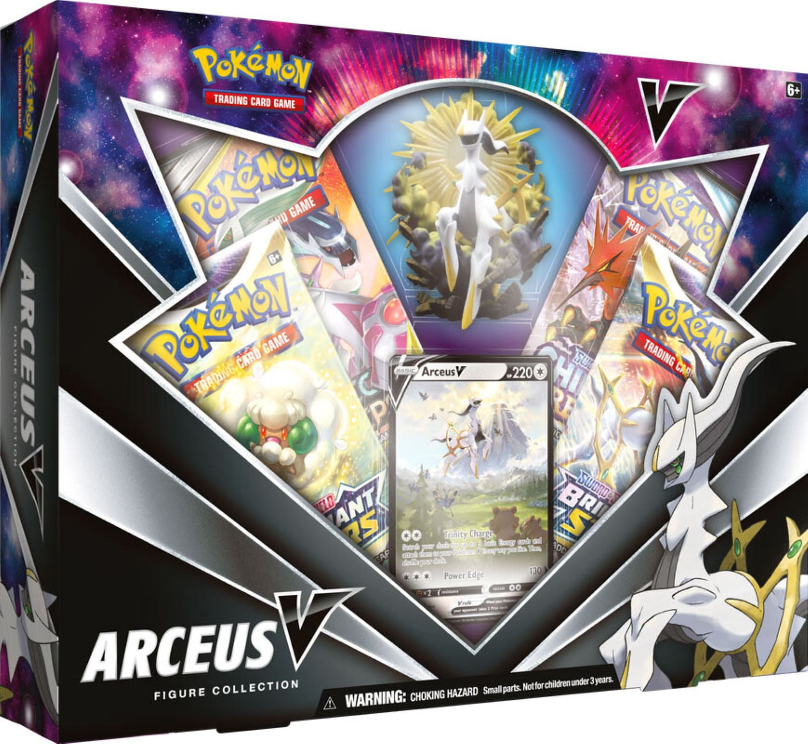 Pokemon coleção com figura arceus v