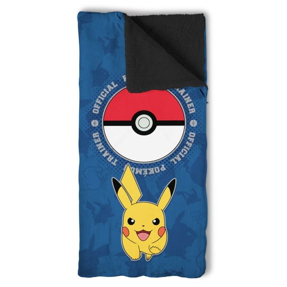 Pokemon Training Center Silk Touch Sherpa Sleeping Bag