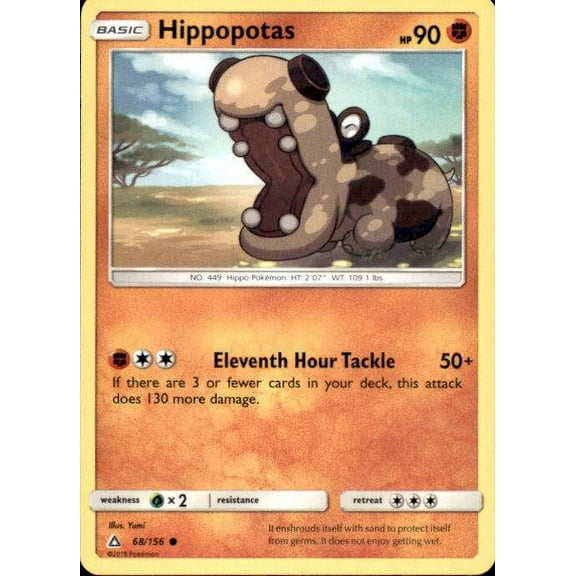 Pokemon Ultra Prism Hippopotas #68