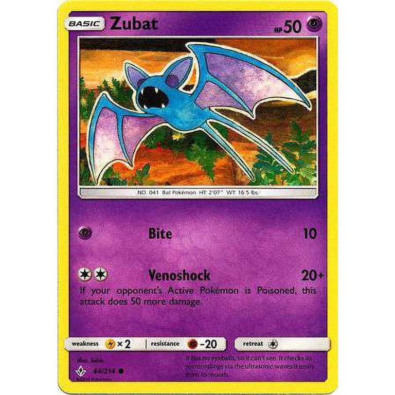 Pokemon Unbroken Bonds Zubat #64 - Walmart.com