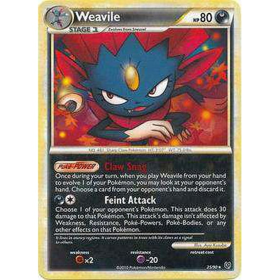 Pokemon Undaunted Rare Weavile #25