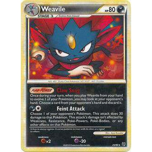 Pokemon Undaunted Rare Weavile #25