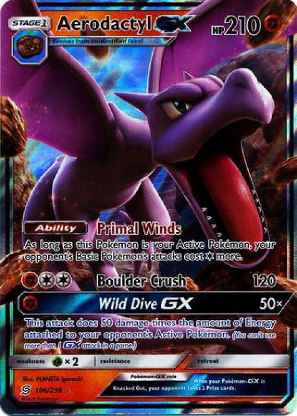 Pokemon Unified Minds Aerodactyl GX #106 