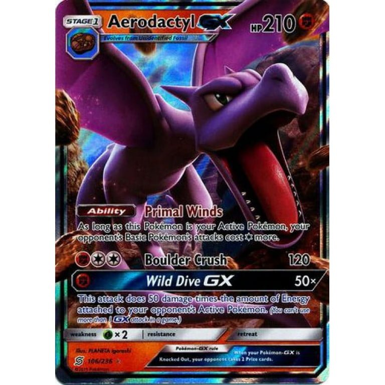 Pokemon Unified Minds Aerodactyl GX #106 