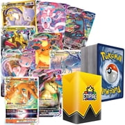 Pokemon VMAX & VSTAR Power Bundle | 100+ Pok mon Cards | 1x Random VMAX or VSTAR | Holos & Rares Included! | Perfect Giftable for Kids & Collectors!