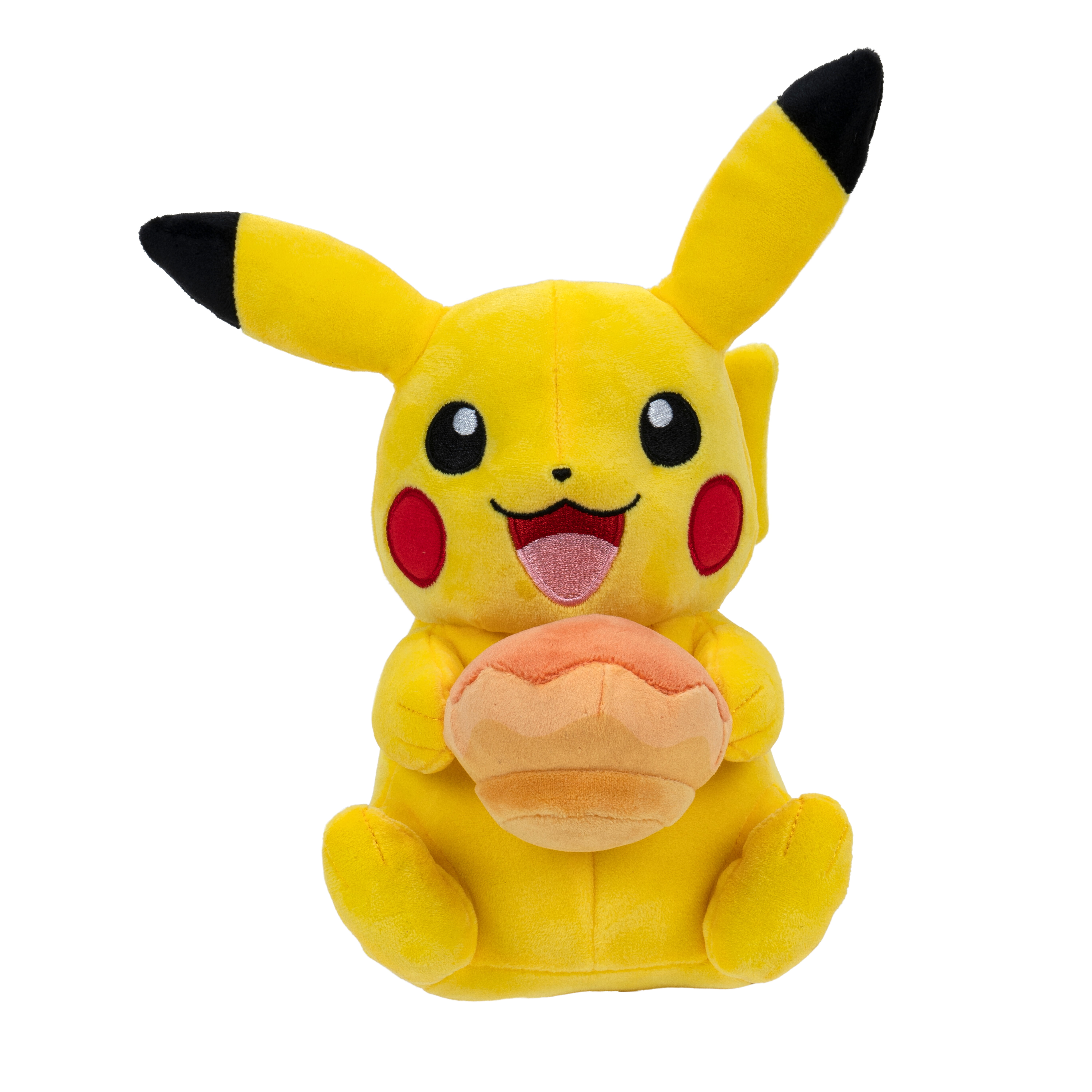 Pokemon Pikachu Plush with Orange Poke Puff - 8 inch Pikachu Plush