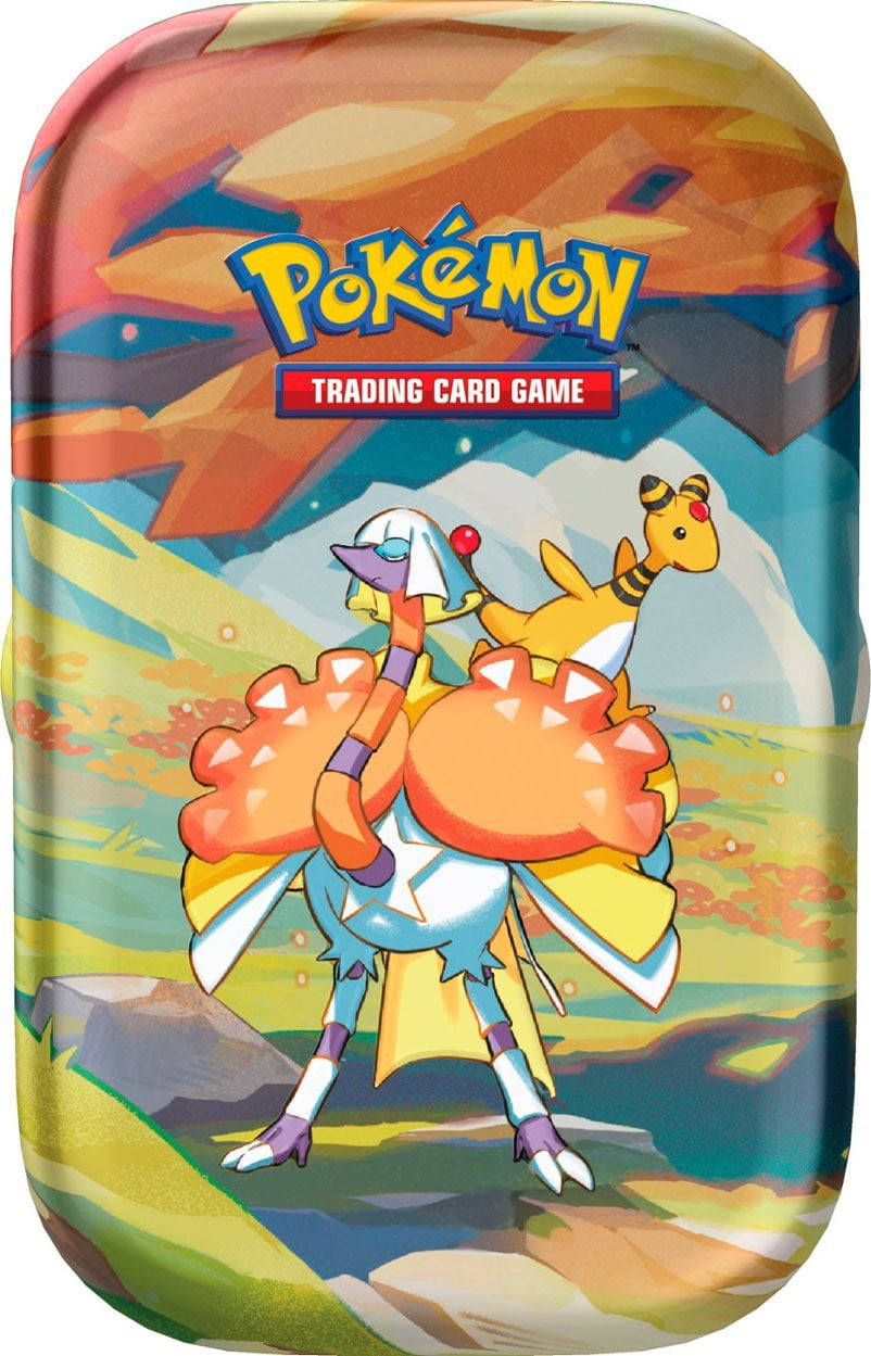 Pokemon Vibrant Paldea Ampharos & Espathra Mini Tin (2 Booster Packs & Art Card)