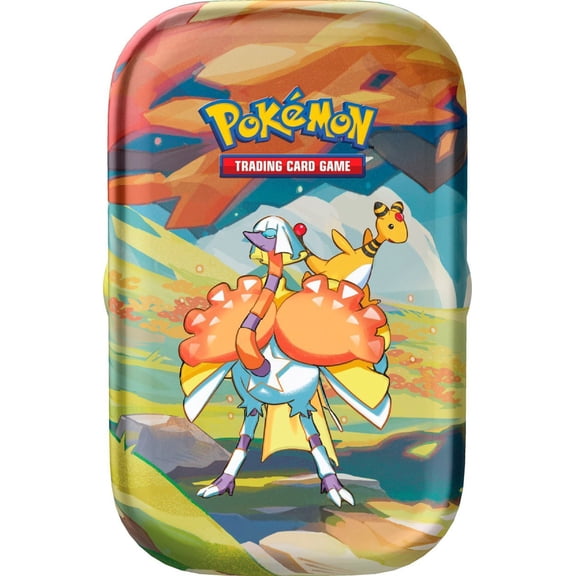 Pokemon Vibrant Paldea Ampharos & Espathra Mini Tin (2 Booster Packs & Art Card)