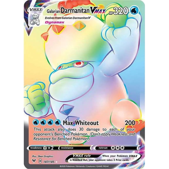 Pokemon Vivid Voltage Galarian Darmanitan VMAX #187
