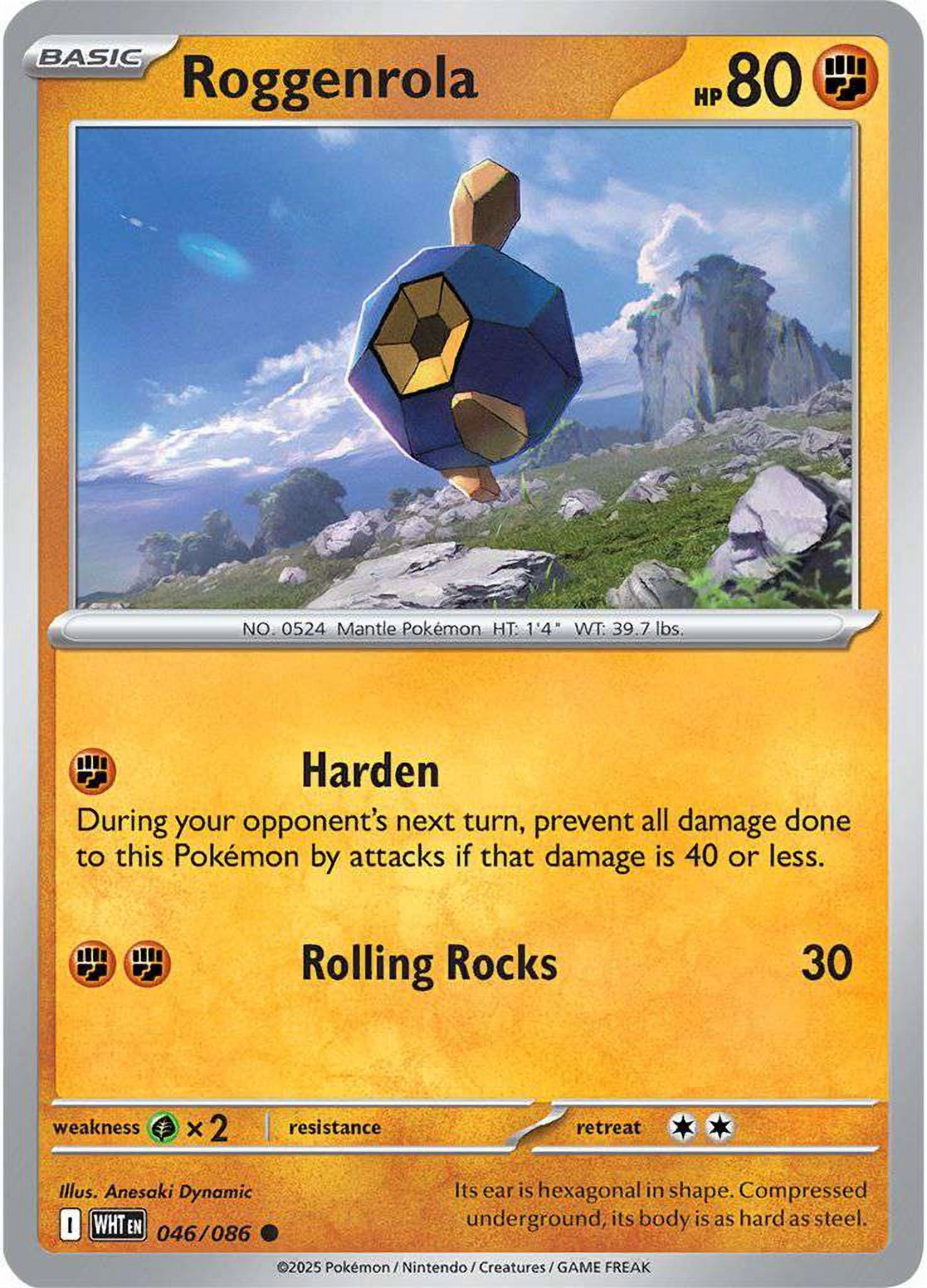 Pokemon White Flare Common Roggenrola #46 - Walmart.com