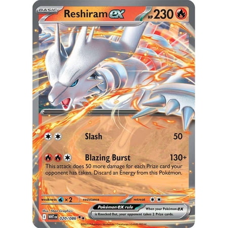 Pokemon White Flare Double Rare Reshiram ex #20