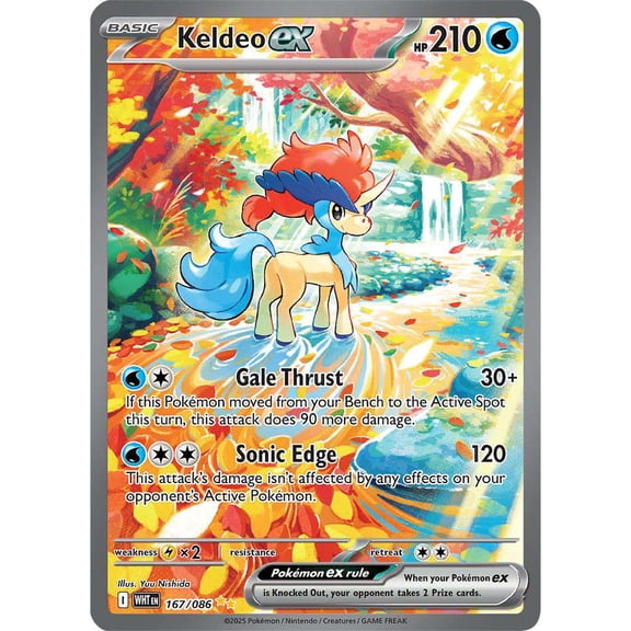 Pokemon White Flare Special Illustration Rare Keldeo ex #167