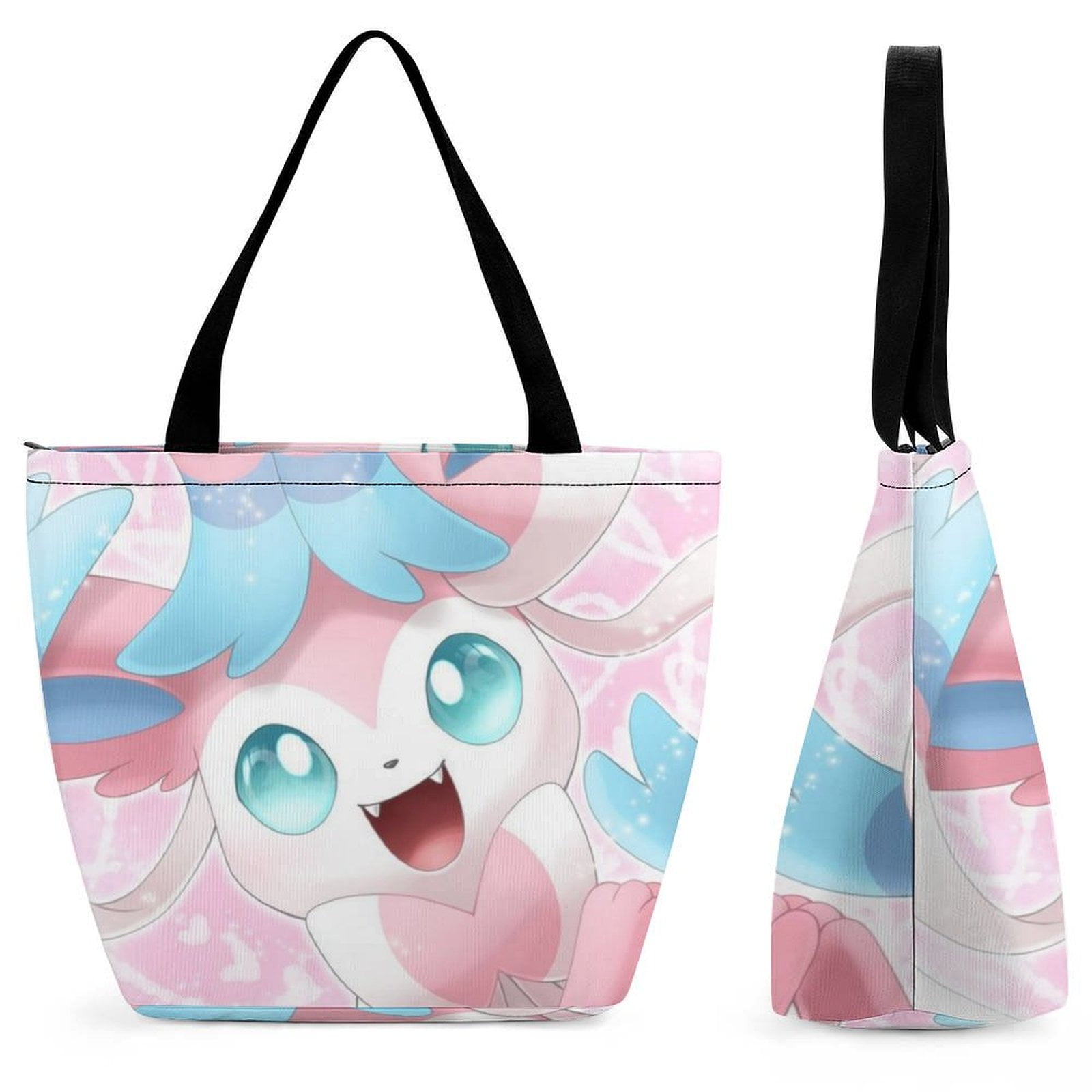 Pokemon Women's Handbag Zipper Shopping Bag with Drawstring Handle One ...