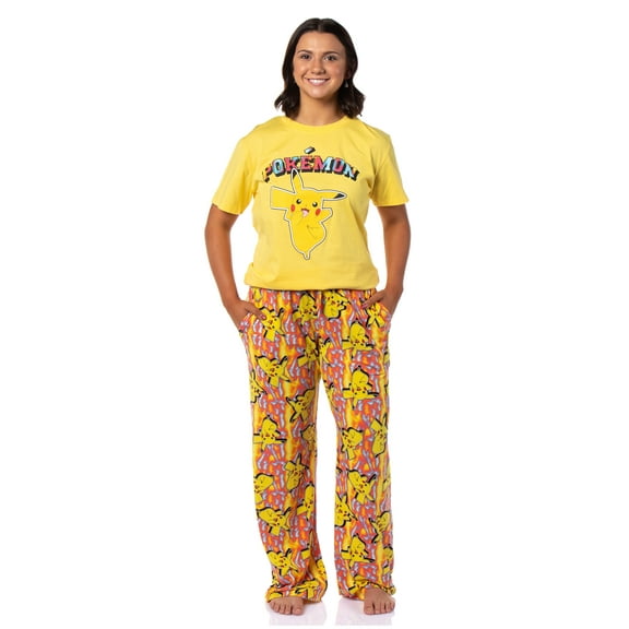 Pokemon Women's Multiple Styles Sleep Pajama Short Sleeve Set