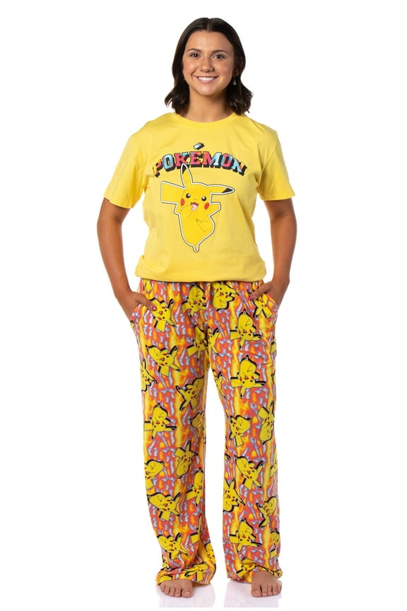 Pokemon Women's Multiple Styles Sleep Pajama Short Sleeve Set