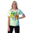 thumbnail image 1 of Pokemon Women's Pikachu Squirtle Charmander Bulbasaur Tie-Dye Skimmer T-Shirt, 1 of 5