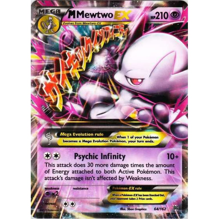 Pokemon X & Y BREAKthrough Single Card Holo Rare Mega Mewtwo-EX #64 