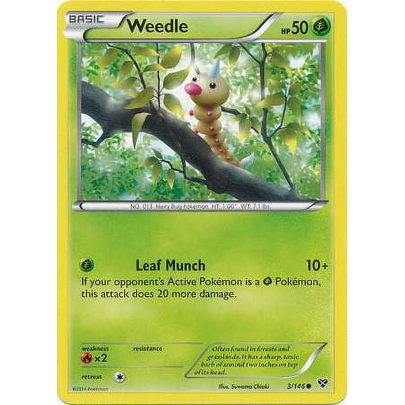 Pokemon X & Y Base Set Weedle #3