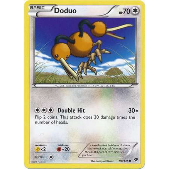 Pokemon XY Base Set Common Doduo #98