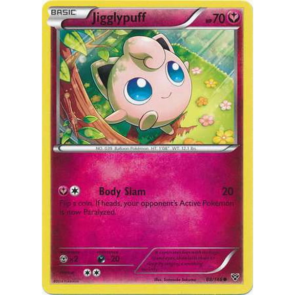 Pokemon XY Base Set Common Jigglypuff #88