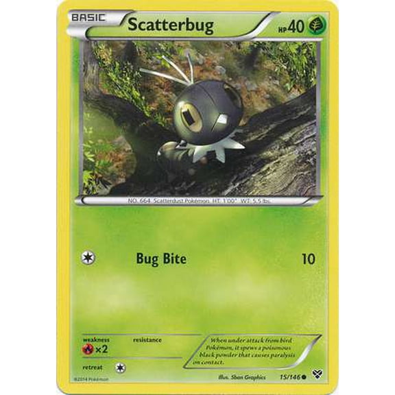 Pokemon XY Base Set Common Scatterbug #15
