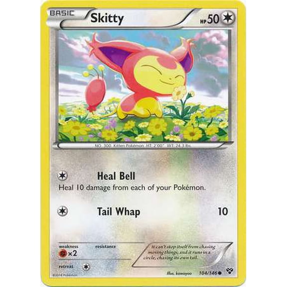 Pokemon XY Base Set Common Skitty #104