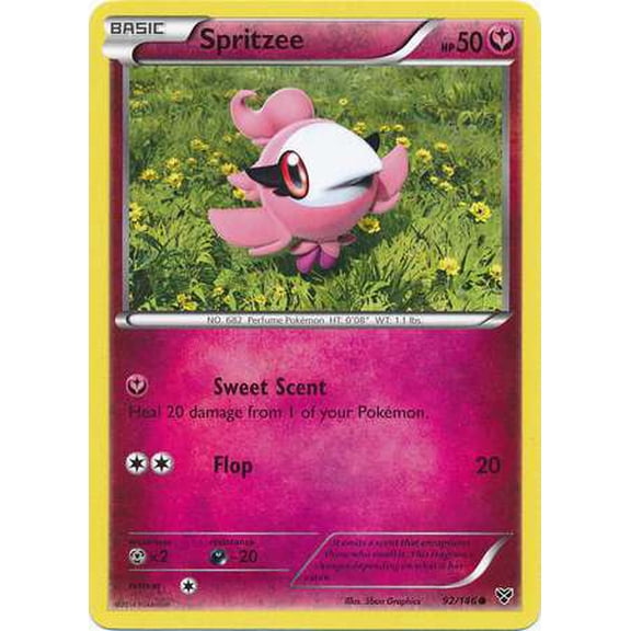 Pokemon XY Base Set Common Spritzee #92