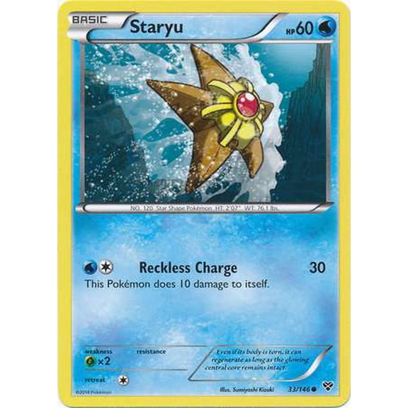 Pokemon XY Base Set Common Staryu #33