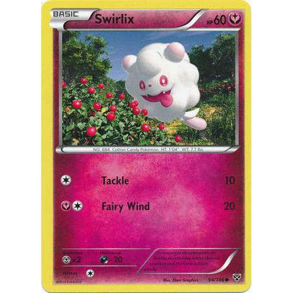 Pokemon XY Base Set Common Swirlix #94